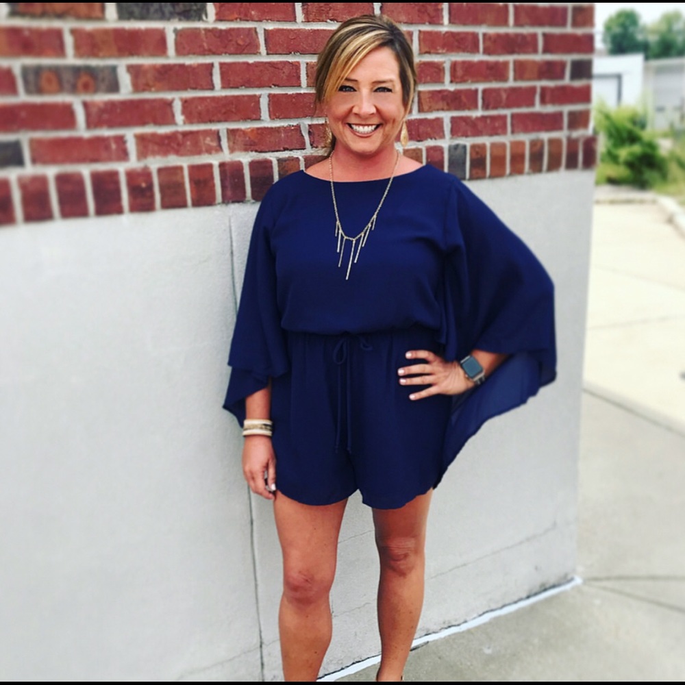 Navy Romper
